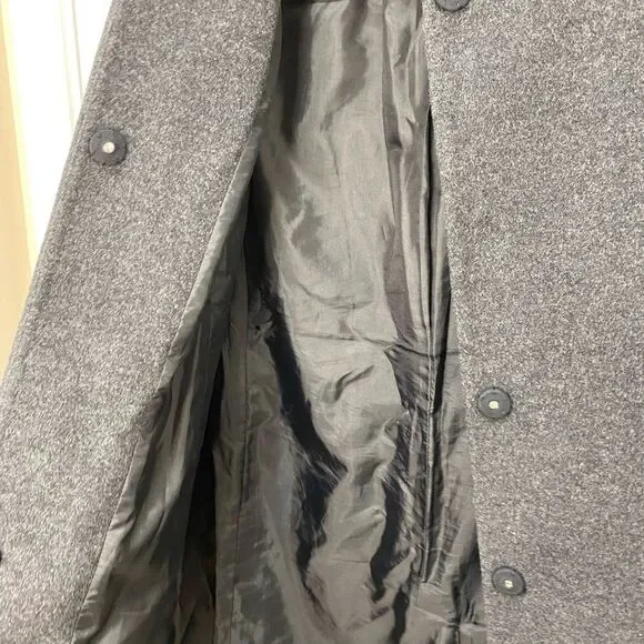 Madewell grey button front peacoat, size x small - Picture 10 of 16